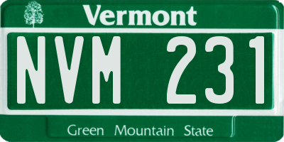 VT license plate NVM231