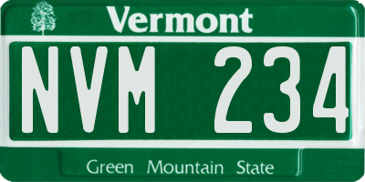 VT license plate NVM234