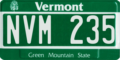 VT license plate NVM235