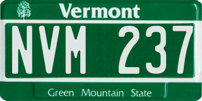VT license plate NVM237