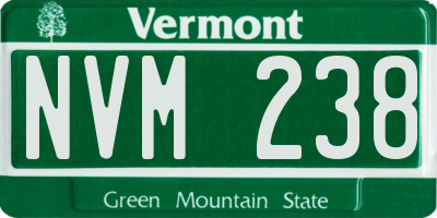 VT license plate NVM238