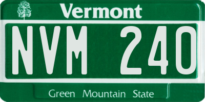 VT license plate NVM240