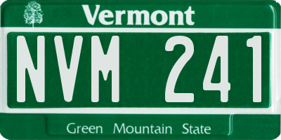 VT license plate NVM241
