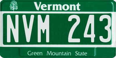 VT license plate NVM243