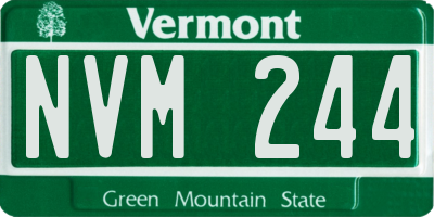 VT license plate NVM244