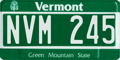 VT license plate NVM245