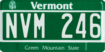 VT license plate NVM246