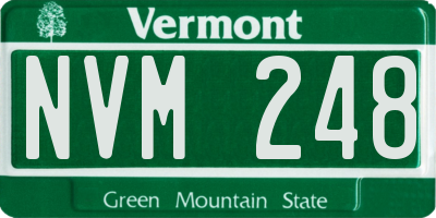 VT license plate NVM248