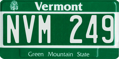 VT license plate NVM249