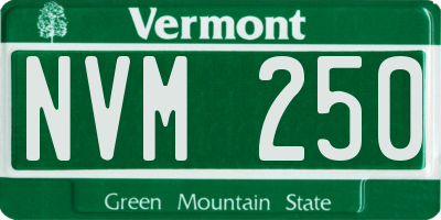 VT license plate NVM250