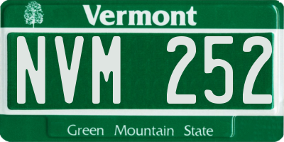 VT license plate NVM252