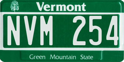 VT license plate NVM254