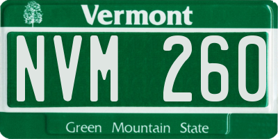 VT license plate NVM260