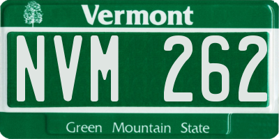 VT license plate NVM262