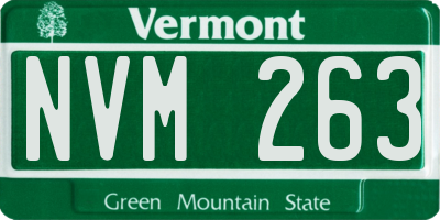VT license plate NVM263