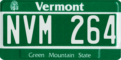 VT license plate NVM264