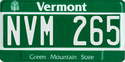 VT license plate NVM265