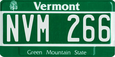 VT license plate NVM266