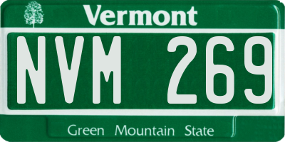 VT license plate NVM269