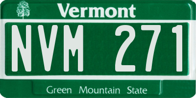 VT license plate NVM271