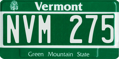 VT license plate NVM275