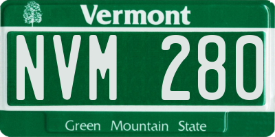 VT license plate NVM280