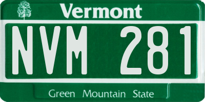 VT license plate NVM281