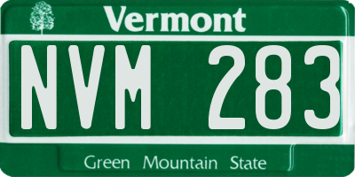 VT license plate NVM283