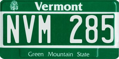 VT license plate NVM285
