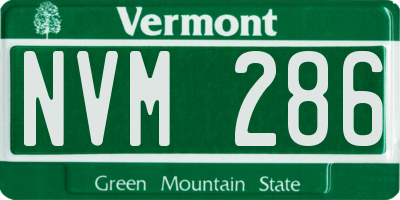 VT license plate NVM286