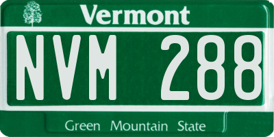 VT license plate NVM288