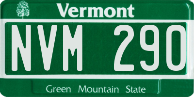 VT license plate NVM290