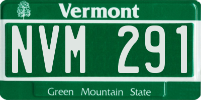 VT license plate NVM291