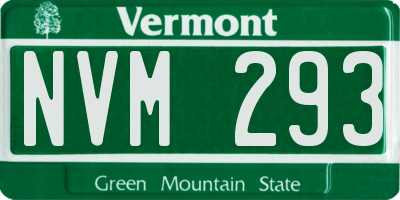 VT license plate NVM293