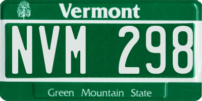 VT license plate NVM298