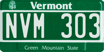 VT license plate NVM303