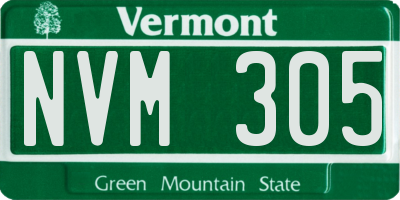 VT license plate NVM305