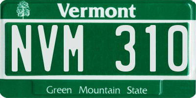 VT license plate NVM310