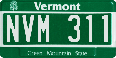 VT license plate NVM311