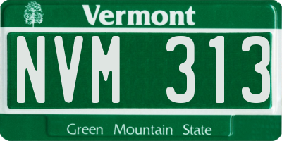 VT license plate NVM313