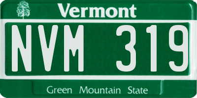 VT license plate NVM319