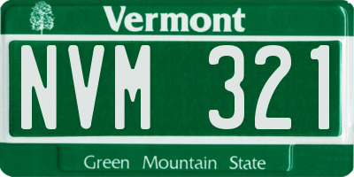 VT license plate NVM321