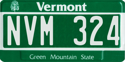 VT license plate NVM324