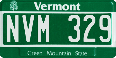 VT license plate NVM329