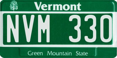 VT license plate NVM330