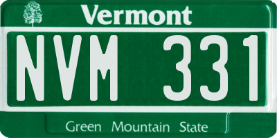 VT license plate NVM331