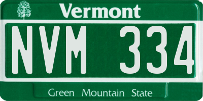 VT license plate NVM334