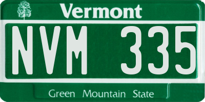 VT license plate NVM335