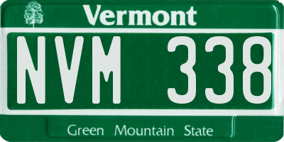 VT license plate NVM338