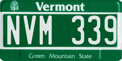 VT license plate NVM339